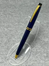 Cross Solo Radiance Navy Blue & Gold Ballpoint Pen - Repaired - READ