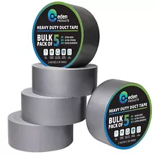 5pack Duct Tape Heavy Duty Waterproof Bulk Strong Industrial Gray Masking Tape F