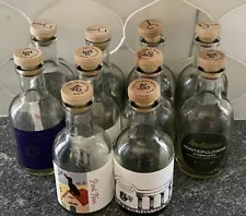 10 Empty Small Mini Glass Bottles — Crafts Vases Party Favors