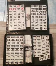 [SEE DESCRIPTION] YMI Japanese Riichi Mahjong Set and Black Vinyl Case