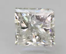 Certified 1.46 Carat D Color VS2 Princess Natural Loose Diamond 5.98x5.74mm