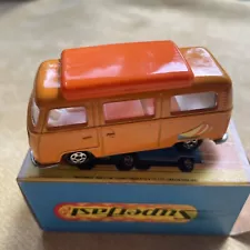 Vintage 1970 Matchbox Lesney Superfast No 23 Volkswagen Camper in Original Box