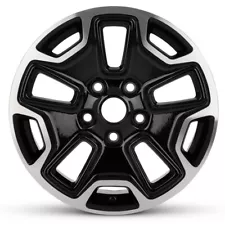 New Wheel For 2005-2010 Jeep Commander 17 Inch Machined Black Alloy Rim