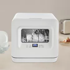 Portable Compact Countertop Mini Dishwasher with Water Tank Leak-Proof Air Dry