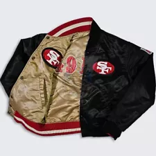 49ers Jacket San Francisco Jacket Satin SF Reversible Bomber NFL 80s SF Jacket