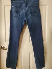 7 For All Mankind Jeans Mens 34x33 Blue Standard Straight Leg Stretch Denim