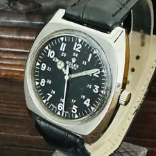 Rolex Military Vintage Watch White Dial Hand-Rolled Working JAPAN