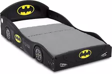 DC Comics Batman Batmobile Car Deluxe Toddler Bed with Attached Guardrails