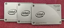 LOT OF 3, 180GB 2.5” Intel SSD Pro 1500 Series SATA Hard Drives, Tested/Wiped