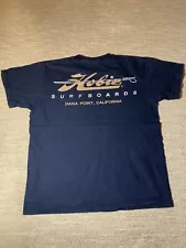 Mens Hobie Surfboards T Shirt Size Large Navy Blue California Surf Dana Point