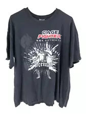 VTG Cage Fighter Chuck Liddell MMA Short Sleeve T-Shirt Men's Size Large Black