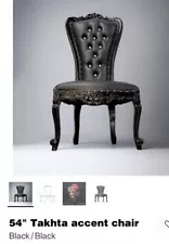 Black On Black Throne Chair