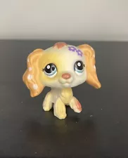 Littlest Pet Shop 1615 Cocker Spaniel Flower Orange White Blythe Dog Puppy