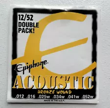 Epiphone by Gibson, DOUBLE PACK, Acoustic Guitar Strings, Bronze 12-52, SAE-200L