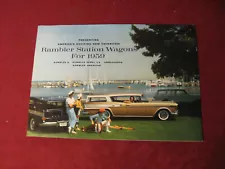 1959 AMC Nash Rambler American Station Wagon Sales Brochure Booklet Catalog Old