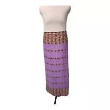 african wrap skirt 68 x 44" straps 20" Purple Hand made