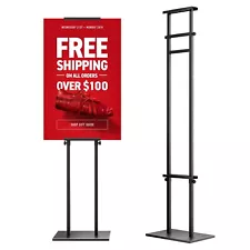 Poster Holder Stand, Pedestal Sign Stand, Double-Sided Heavy Duty Poster Display