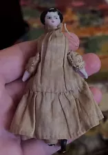 OLD VINTAGE SMALL 4" MINIATURE CHINA HEAD DOLLHOUSE DOLL AS IS