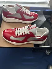 prada shoes red mens sneakers 9.5