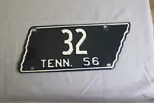 1956 Tennessee license plate. Lightly used, very bright and glossy