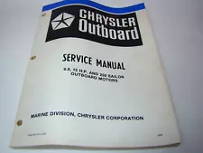 Chrysler Outboard Service Manual 9.9-15 HP 250 Sailor Motor OB3642 1980