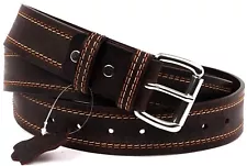 Men's Belt FULL GRAIN Genuine Bison Leather, 1.50"Inch width, Handmade, By Amish