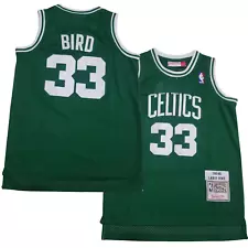 Larry Bird #33 Boston Celtics 1985-86 YOUTH Stitched Jersey Kelly Green/ White