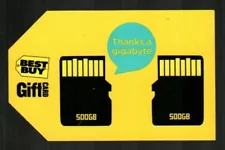 BEST BUY Thanks a Gigabyte ( 2012 ) Die-Cut Gift Card ( $0 )