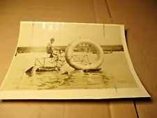 1924 WATER BIKE McCook Field Dayton Ohio ORIGINAL NEWSPAPER PHOTO M128 PA