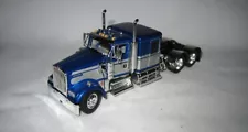 1/64th DCP775 Cab W900L Flat Top Sleeper Blue/Silver