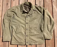 WW2 M-1941 Field Jacket - USN Marked - M41 Jacket - Decent Size WWII