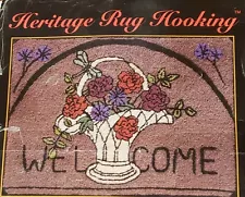 Heritage Rug Hooking Kit MCG Textiles Vintage Welcome Basket with Tool