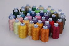 Premium Polyester Brother Machine Embroidery Thread Set of 40 Colors