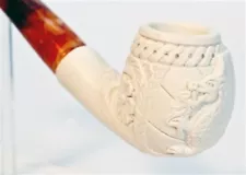 Standard Regular Meerschaum Pipe - EMBOSSED DRAGON