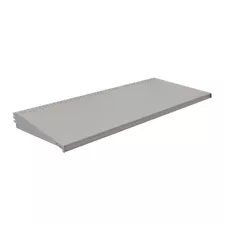 Lozier 1 in. H x 48 in. W x 22 in. L Powder Coated Silver DL Style Shelf - Total