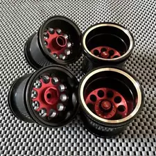 Eagle Model Wheel Set for 1/10 RC Car 1.9 × 2.3 inch Alloy Wheel Set Red