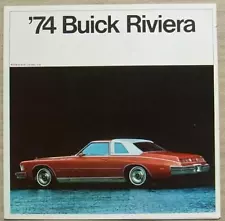 BUICK RIVIERA USA Car Sales Brochure For 1974