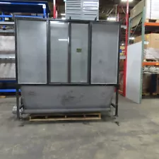 98" x 66" Powder Coat Spray Paint Booth Hot Air Updraft Downdraft Dust Suction