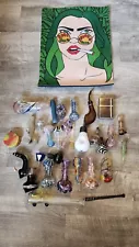 BLOWN GLASS TOBACCO Smoking Glass Pipes LOT USED