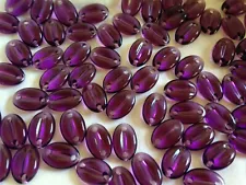 Lot of 24 Swarovski Amethyst Oval Sew-on Glass BEADS 15 x 10mm - Made in Austria