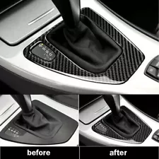 Carbon Fiber Interior Gear Shift Panel Trim Sticker For BMW 3 Series E90 2005-12 (For: More than one vehicle)