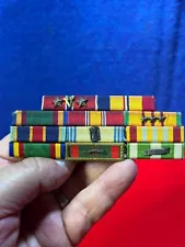 Vintage US Military Ribbon Rack Bars Vietnam Era. BB-38