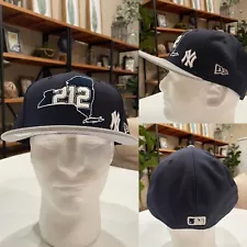 New York Yankees 212 Area Code New Era 59FIFTY Fitted Baseball Hat Cap 7 3/4