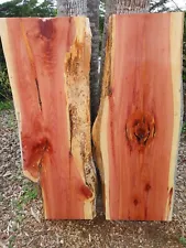 Cedar slabs 2 (thick set) (Live Edge) River Table Set (epoxy set)