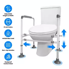 Eligible Toilet, Adjustable Toilet Safety Frame for Elderly, Handicap & Disabled