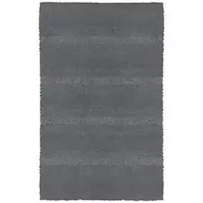 Better Homes & Gardens Solid Stripe Gray Nylon Bathroom Rug, 20"x32" - 1 Each