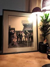 Signed 1965 Mickey Mantle And Bobby Kennedy Framed Photo with COA | 16x20