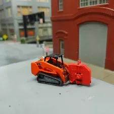 1/87 HO Scale Custom Built Case Tracked Skid Steer With Pavement Saw Attachment