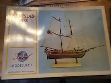 Very Old Rare Modellbau Armistad 1832 Clipper Ship Wood Model Kit. New Old Stock