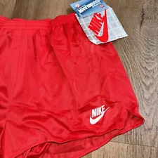 New Nike Shorts Mens Running Sprinter Vtg 80s Deadstock Polyester Red NOS Medium